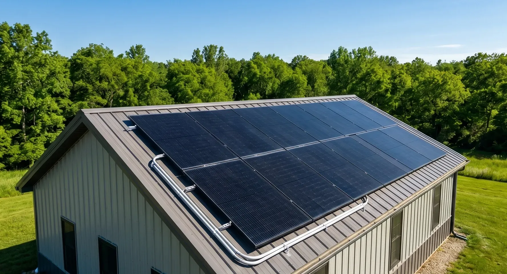 Off-Grid Solar Installation on House